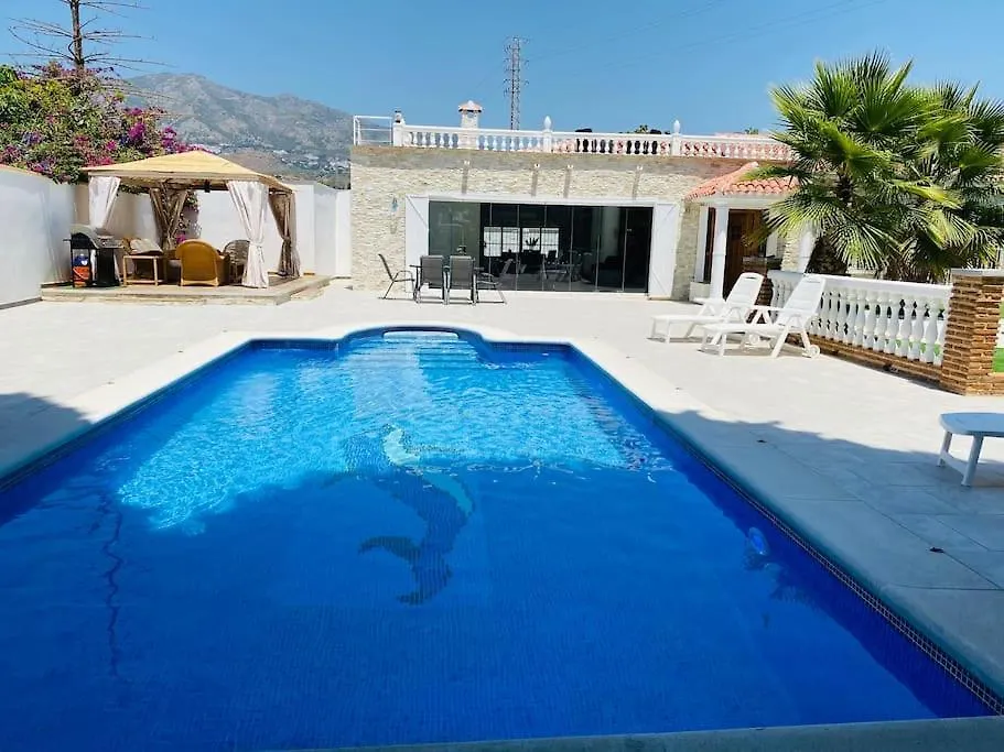 度假居 Sunny Villa Mijas With Large Pool Free Parking 马拉加